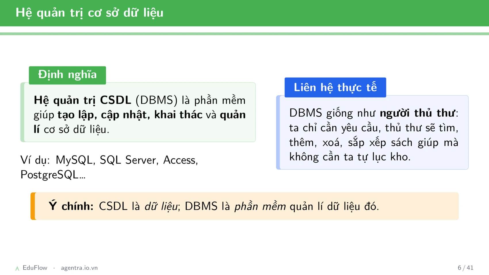 Cơ sở dữ liệu quan hệ — slide 6