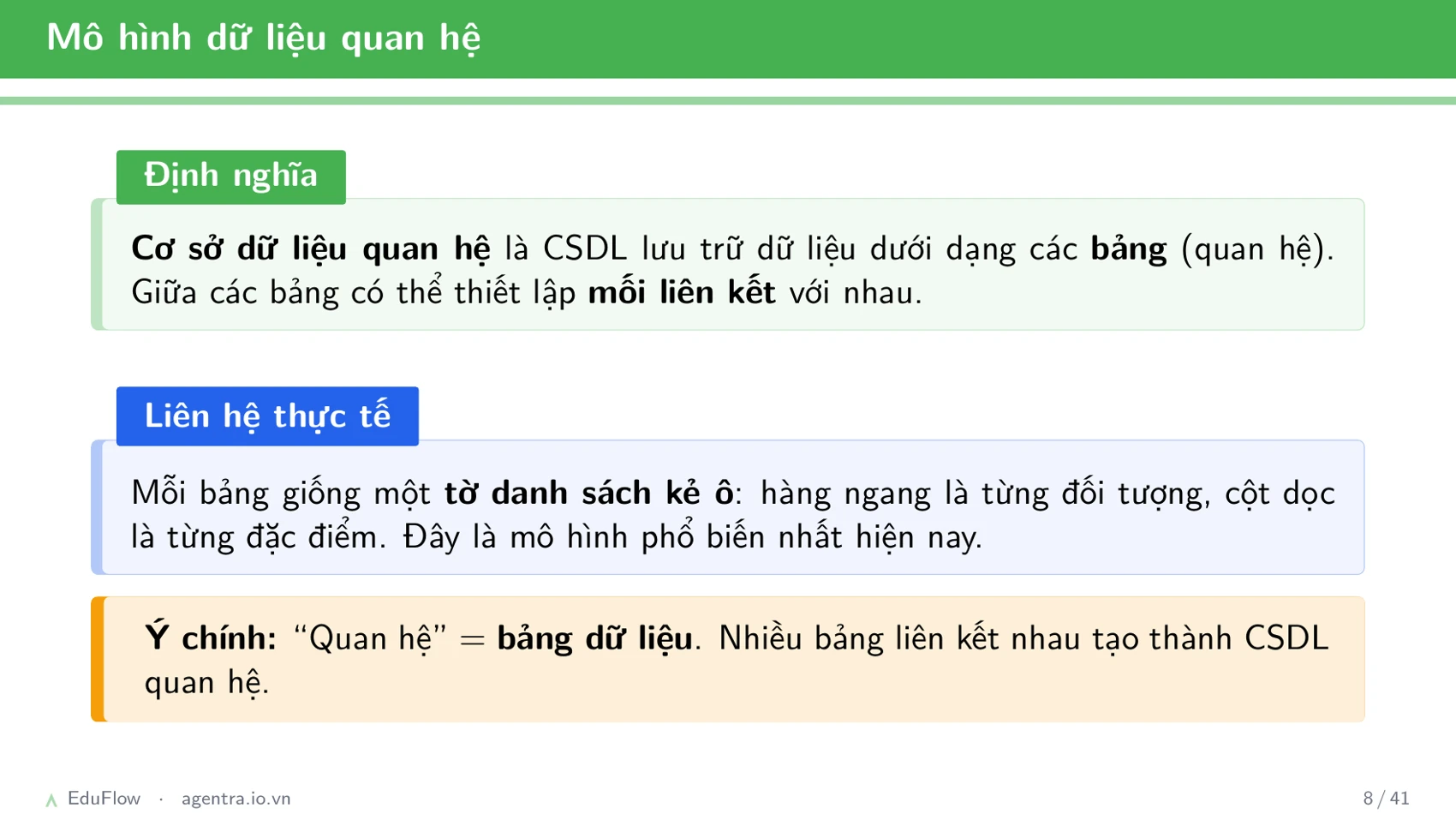 Cơ sở dữ liệu quan hệ — slide 8