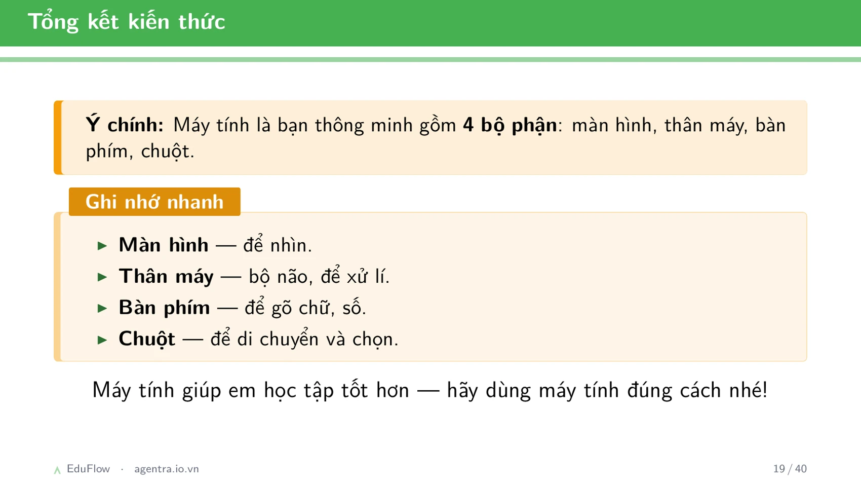 Máy tính và các bộ phận — slide 19