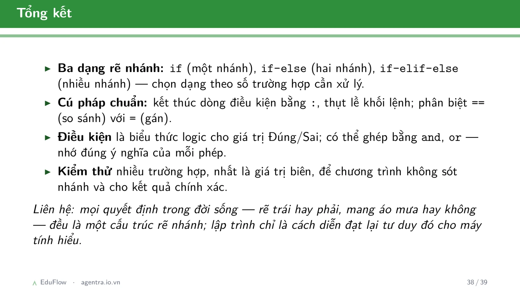 Thông tin, dữ liệu và xử lí thông tin — slide 38