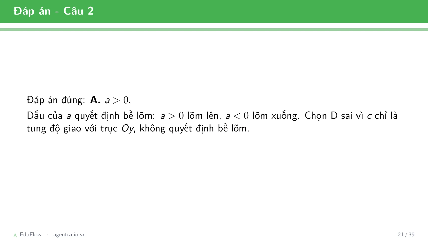 Đồ thị parabol — slide 21