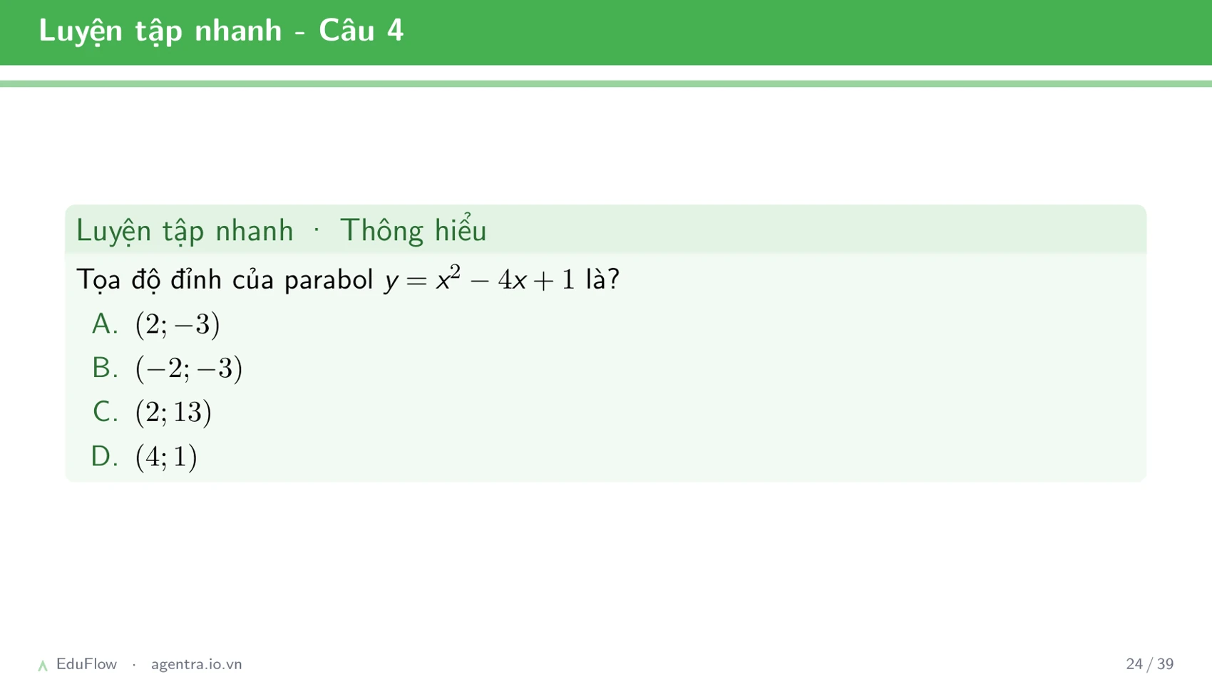 Đồ thị parabol — slide 24