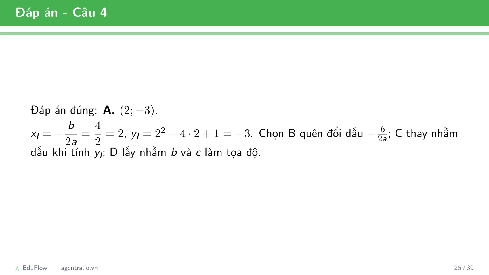 Đồ thị parabol — slide 25