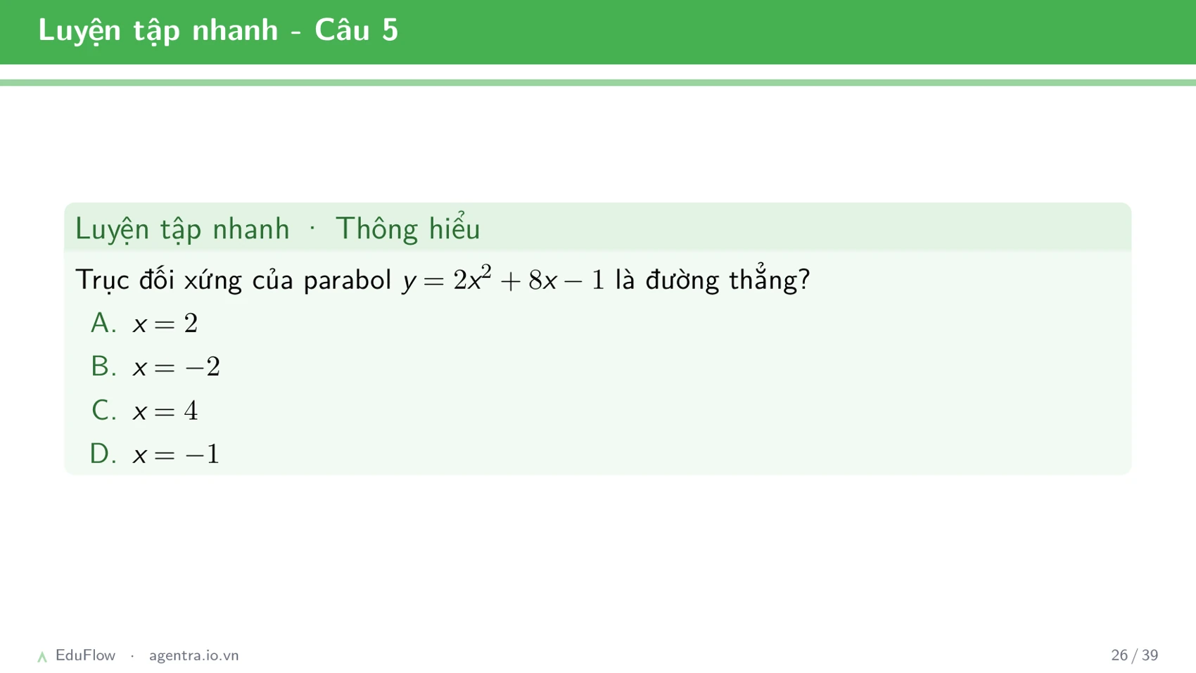 Đồ thị parabol — slide 26