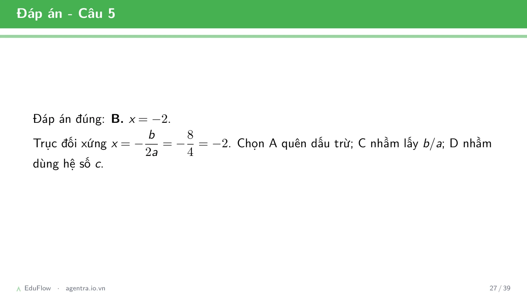 Đồ thị parabol — slide 27