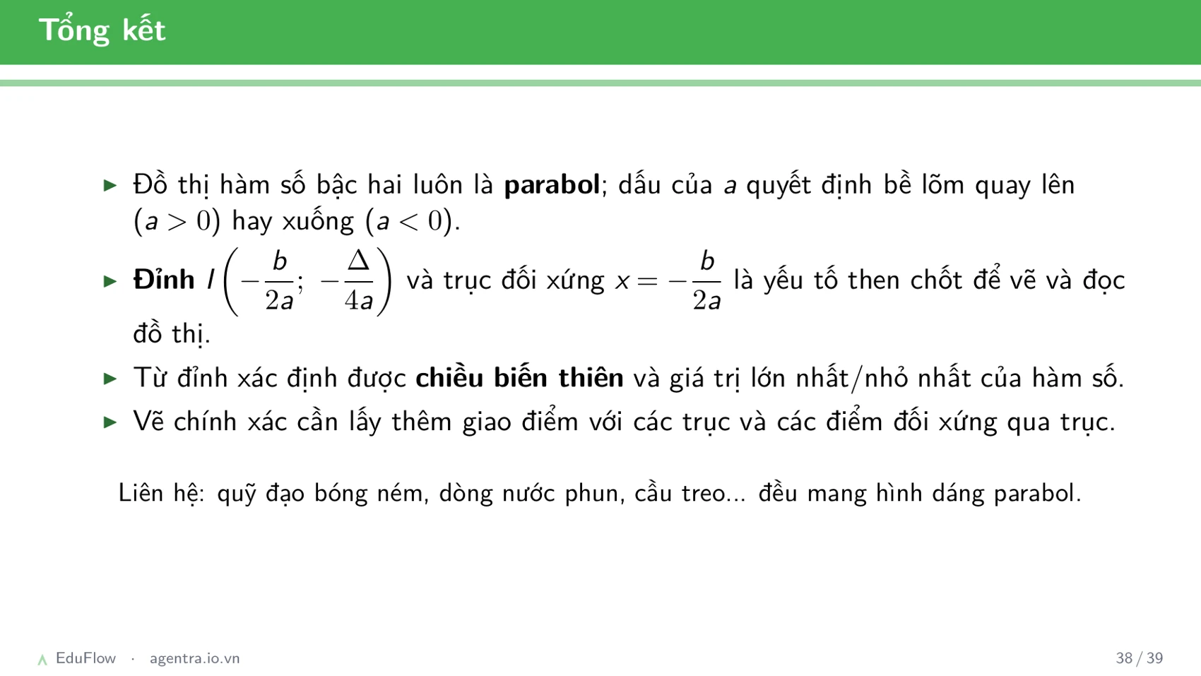 Đồ thị parabol — slide 38
