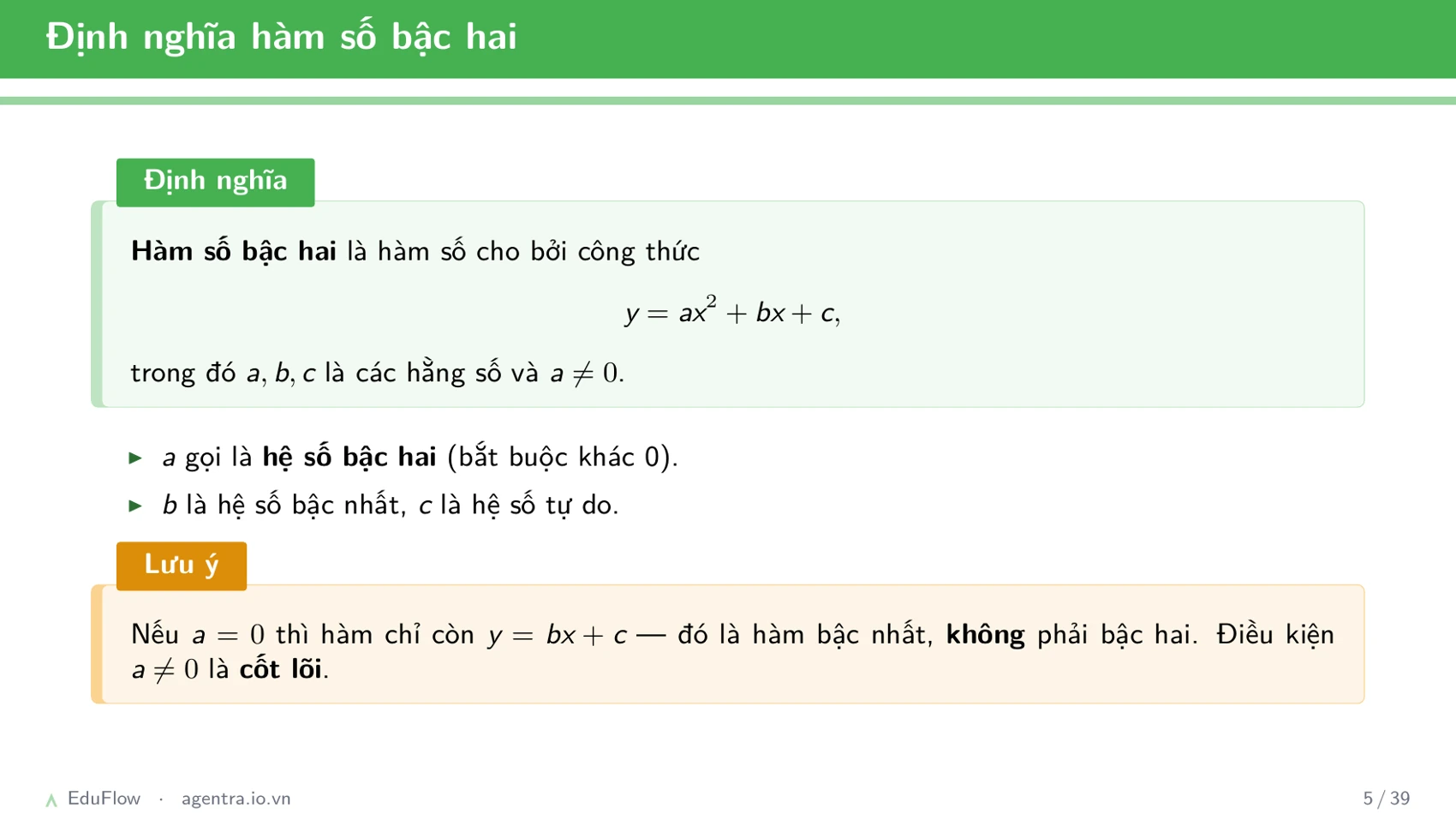 Đồ thị parabol — slide 5