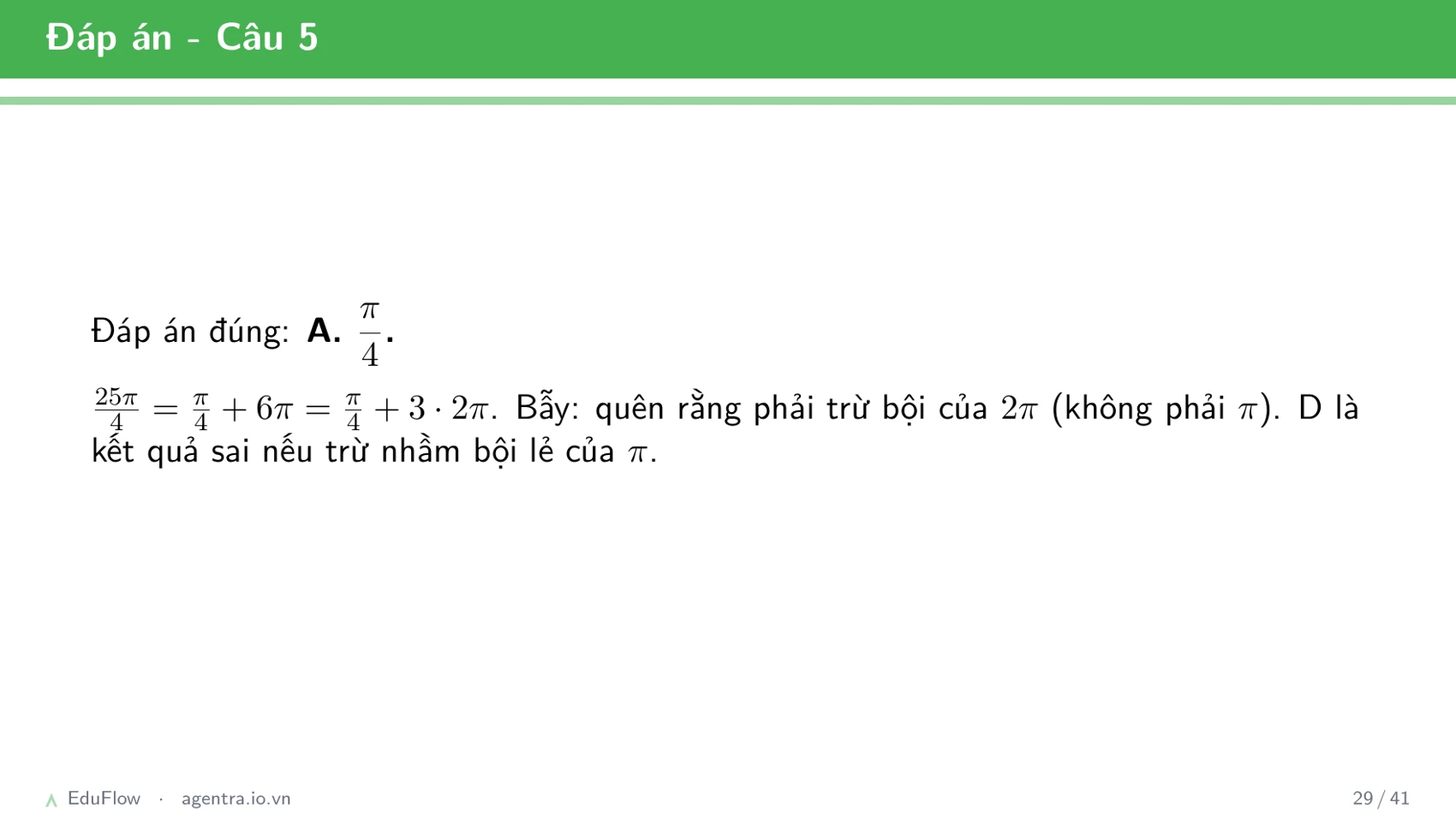 Cung và góc lượng giác — slide 29