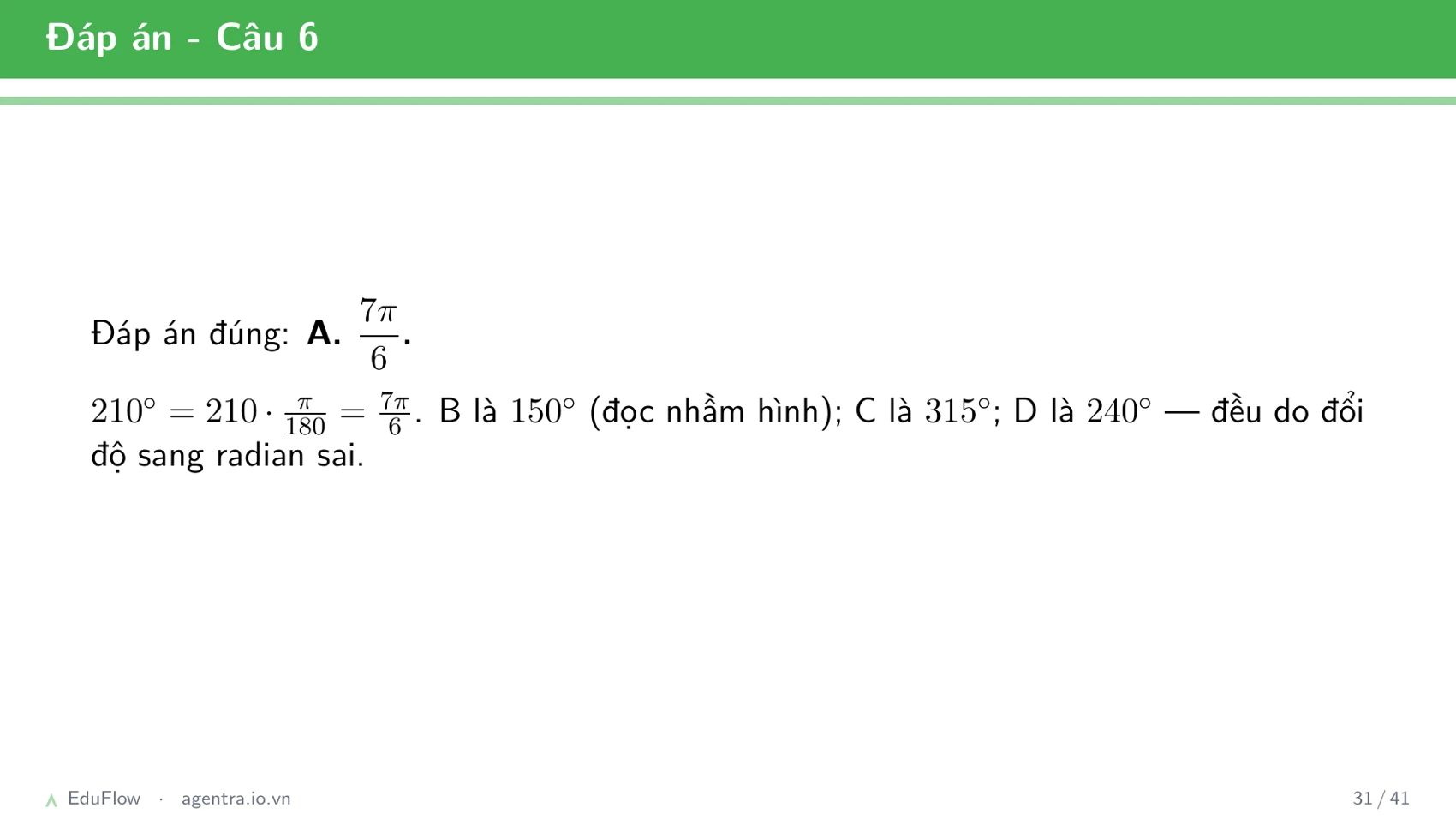 Cung và góc lượng giác — slide 31