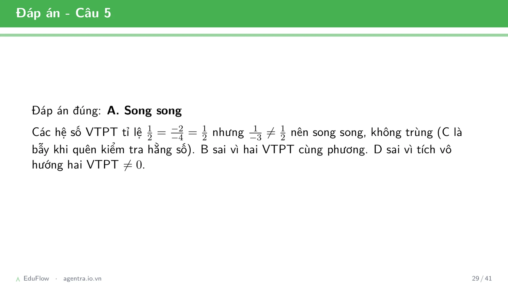 Phương trình mặt phẳng Oxyz — slide 29