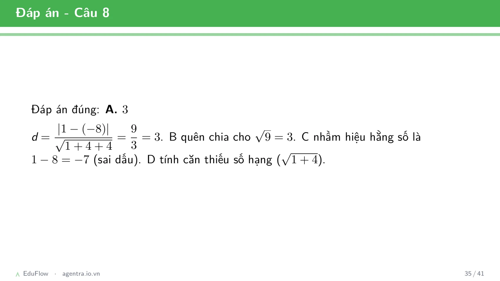 Phương trình mặt phẳng Oxyz — slide 35