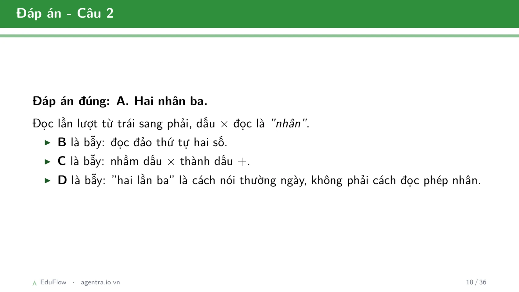 Cộng, trừ có nhớ trong phạm vi 1000 — slide 18