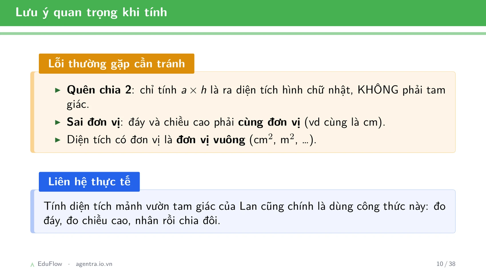 Diện tích hình tam giác — slide 10