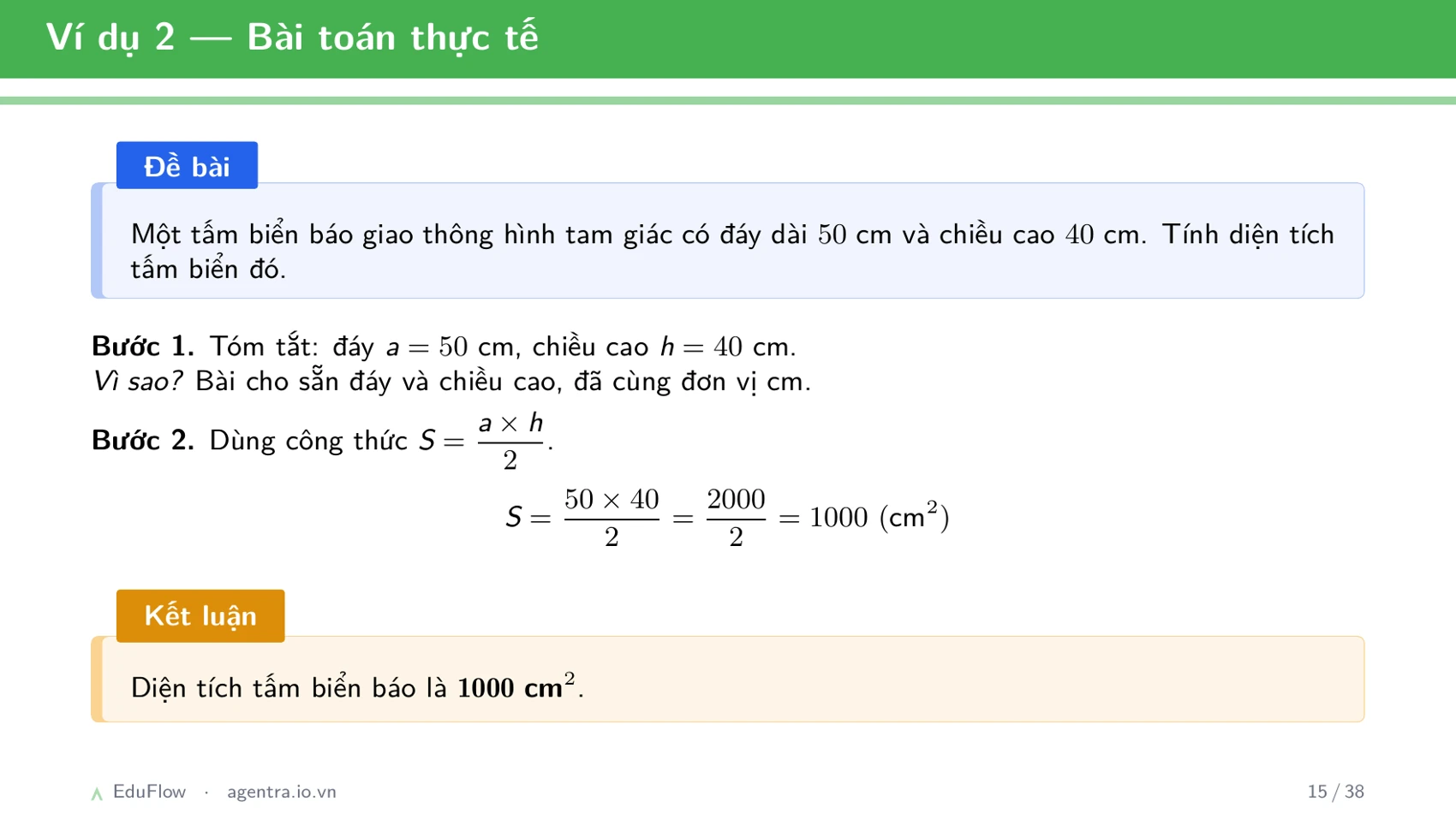 Diện tích hình tam giác — slide 15