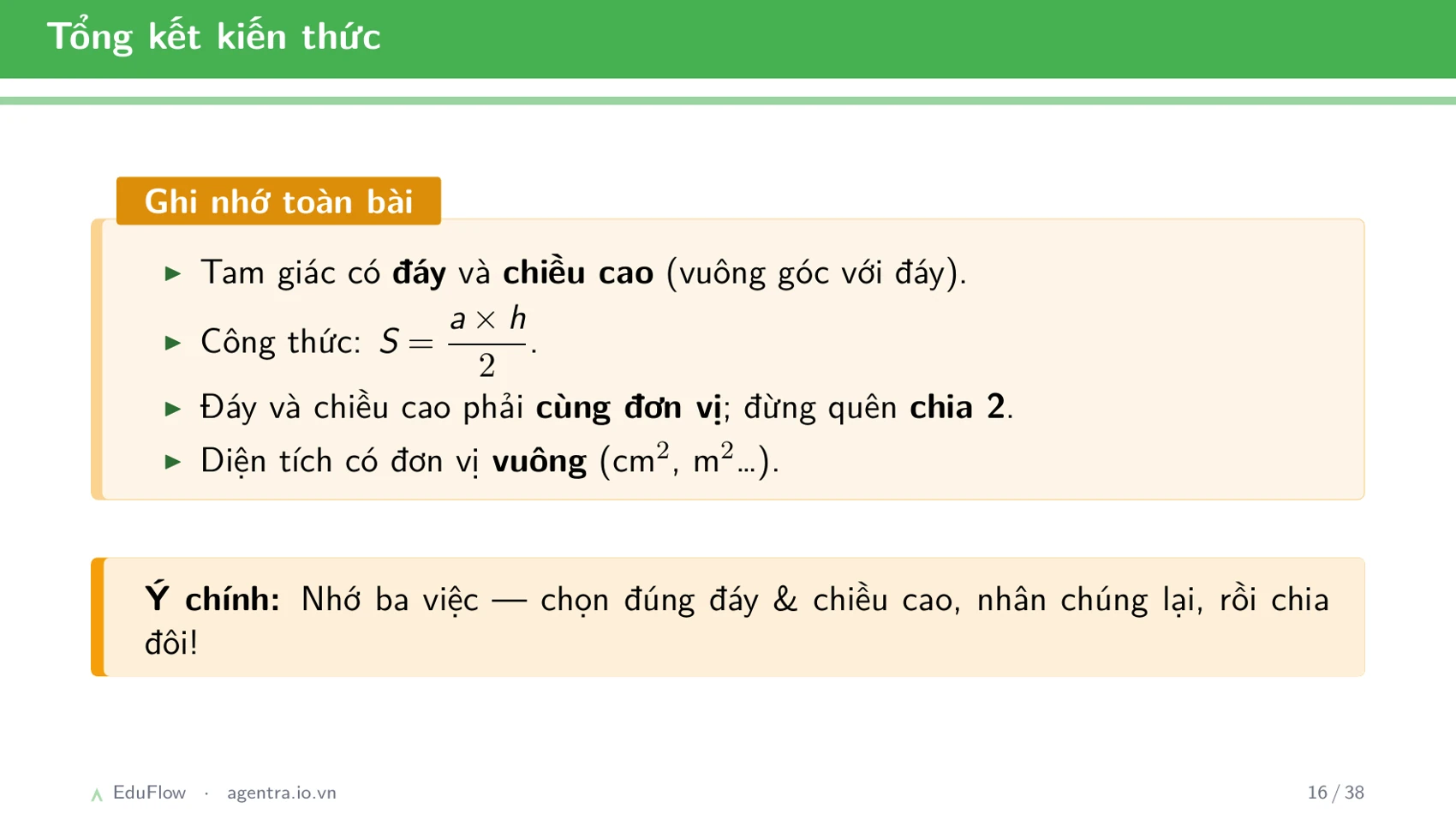Diện tích hình tam giác — slide 16