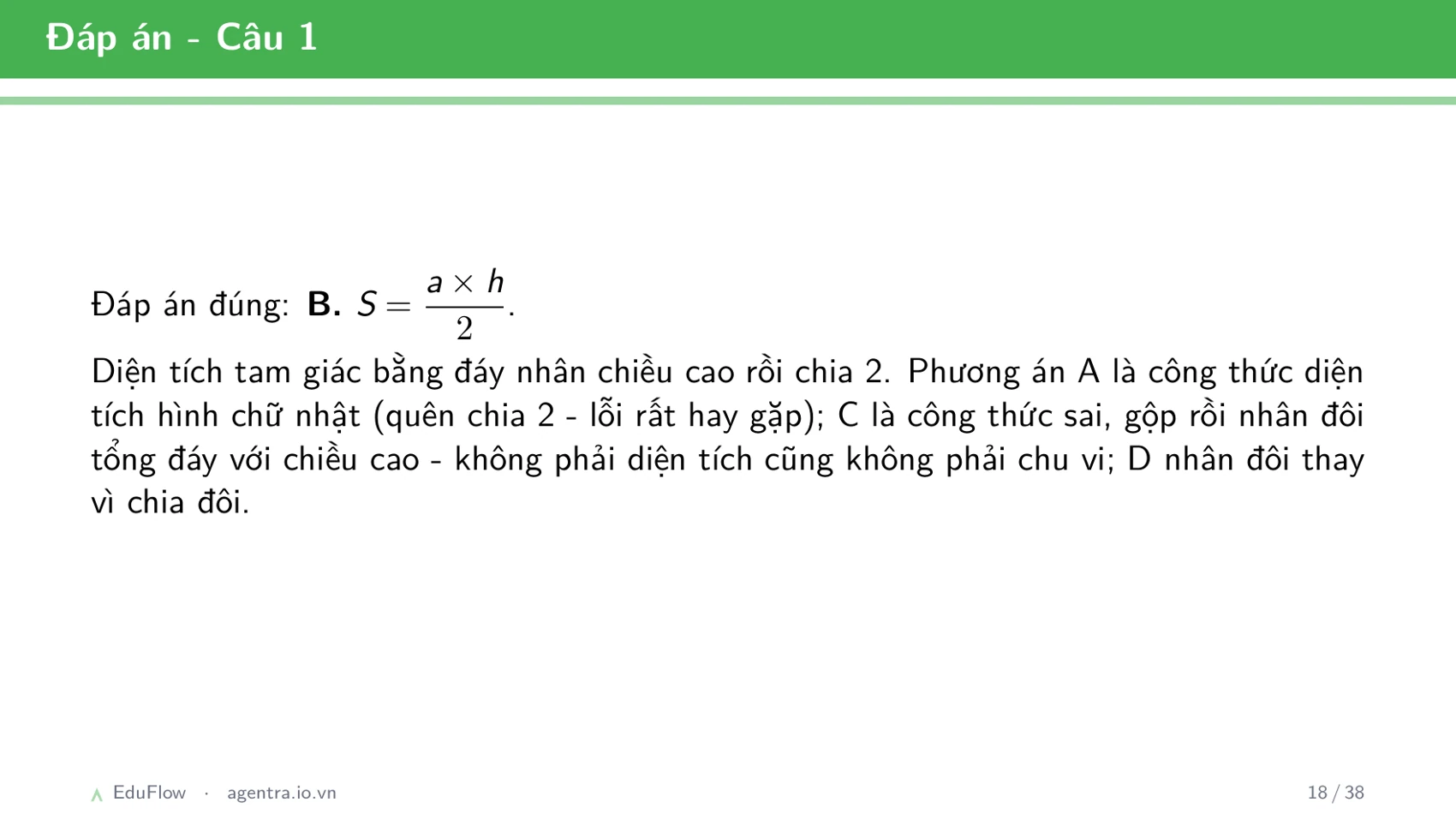 Diện tích hình tam giác — slide 18