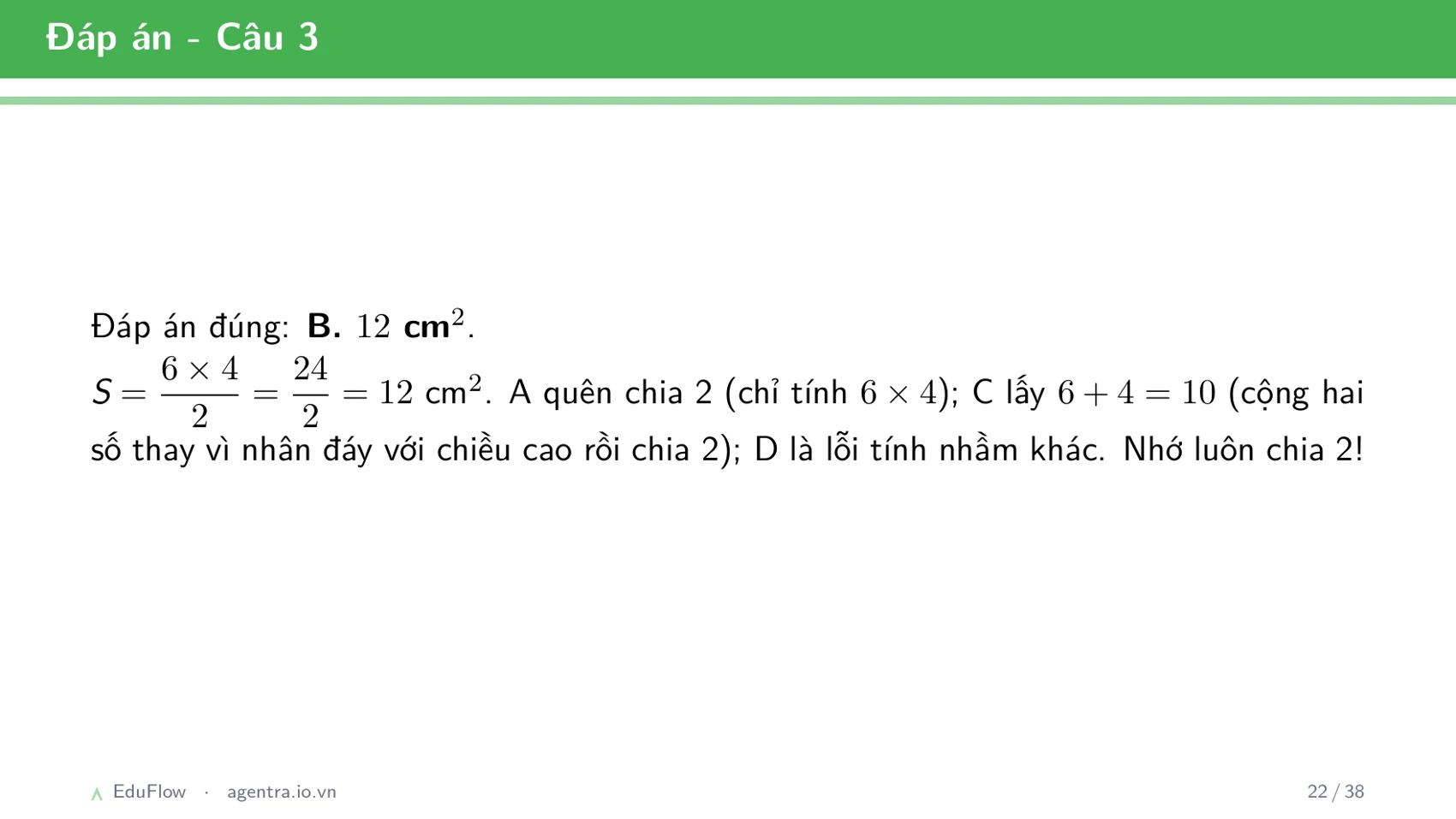 Diện tích hình tam giác — slide 22