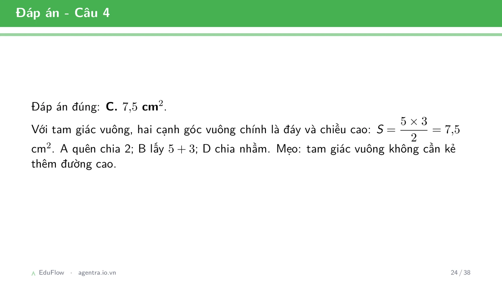Diện tích hình tam giác — slide 24