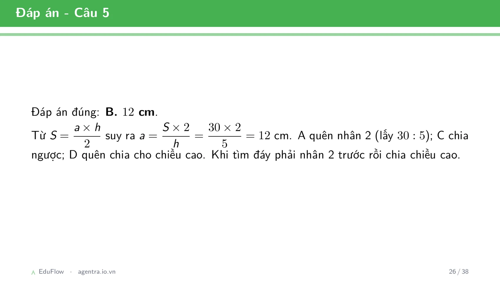 Diện tích hình tam giác — slide 26