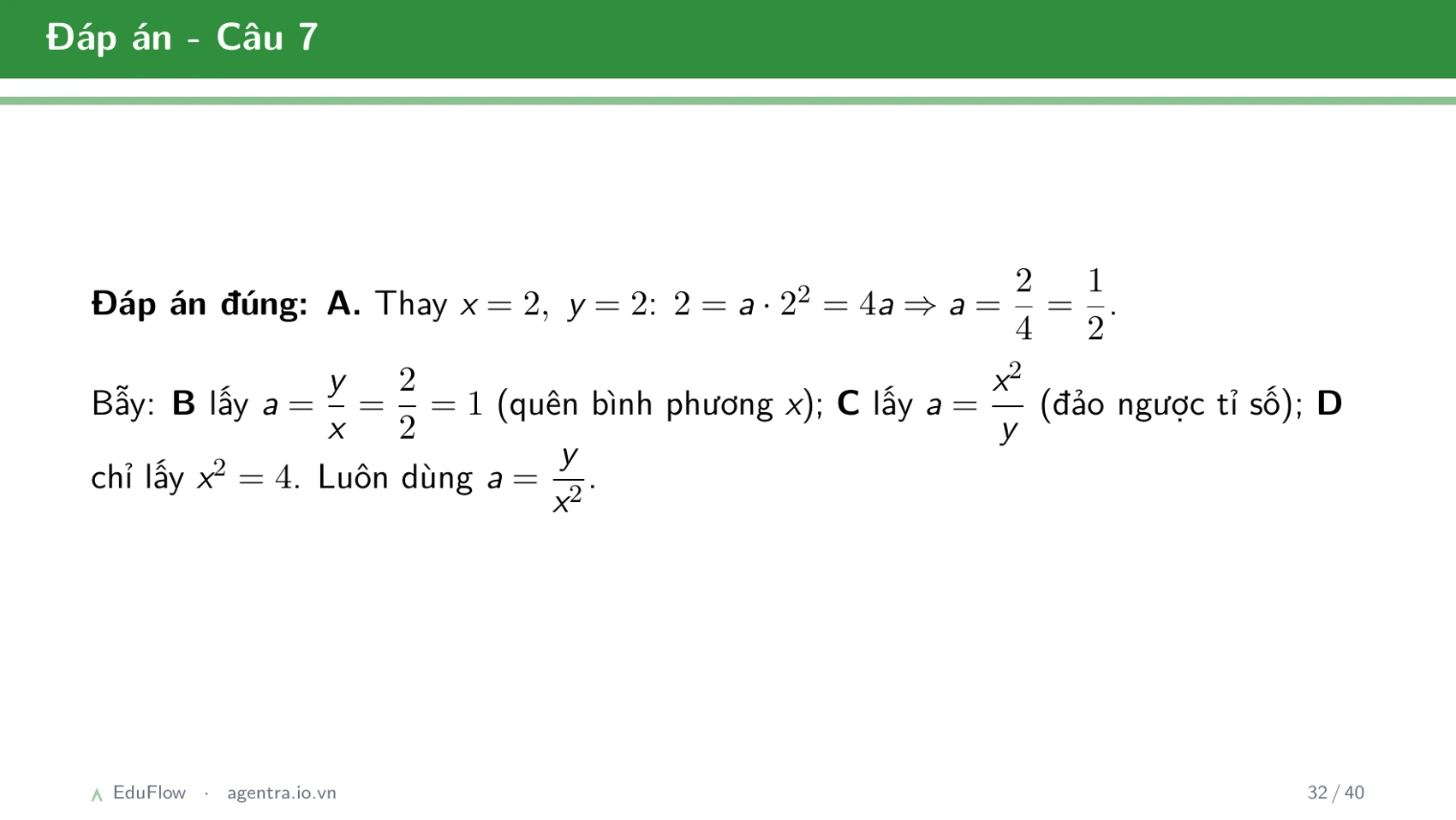 Giải hệ phương trình bằng phương pháp thế và cộng đại số — slide 32