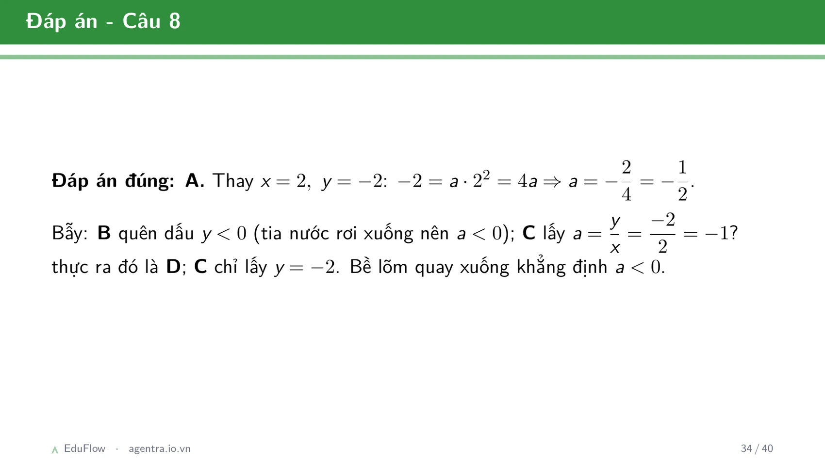 Giải hệ phương trình bằng phương pháp thế và cộng đại số — slide 34
