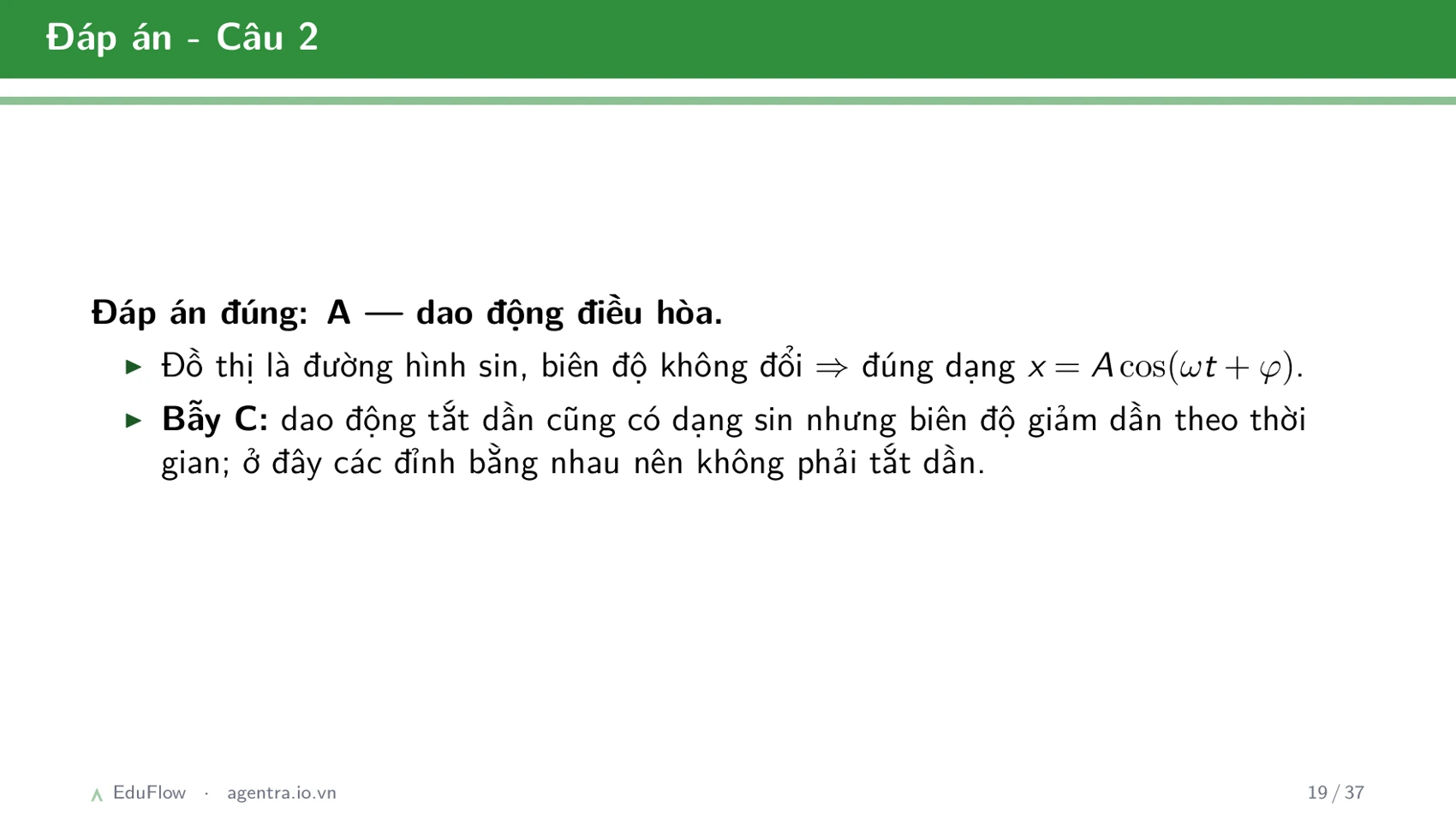 Dao động điều hòa và các đại lượng đặc trưng — slide 19