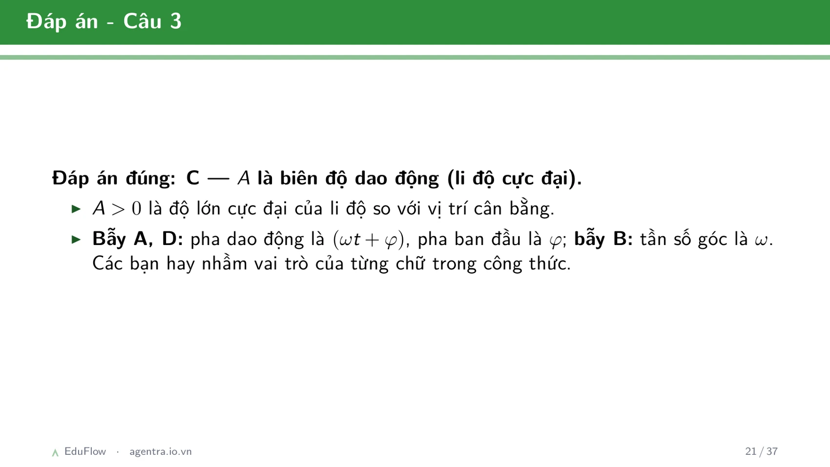 Dao động điều hòa và các đại lượng đặc trưng — slide 21