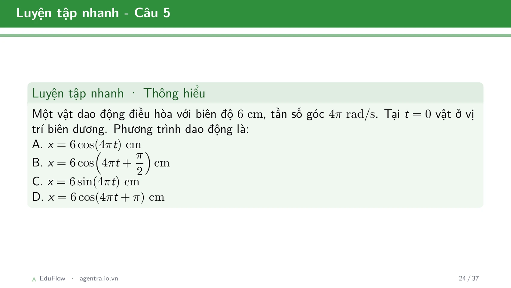 Dao động điều hòa và các đại lượng đặc trưng — slide 24