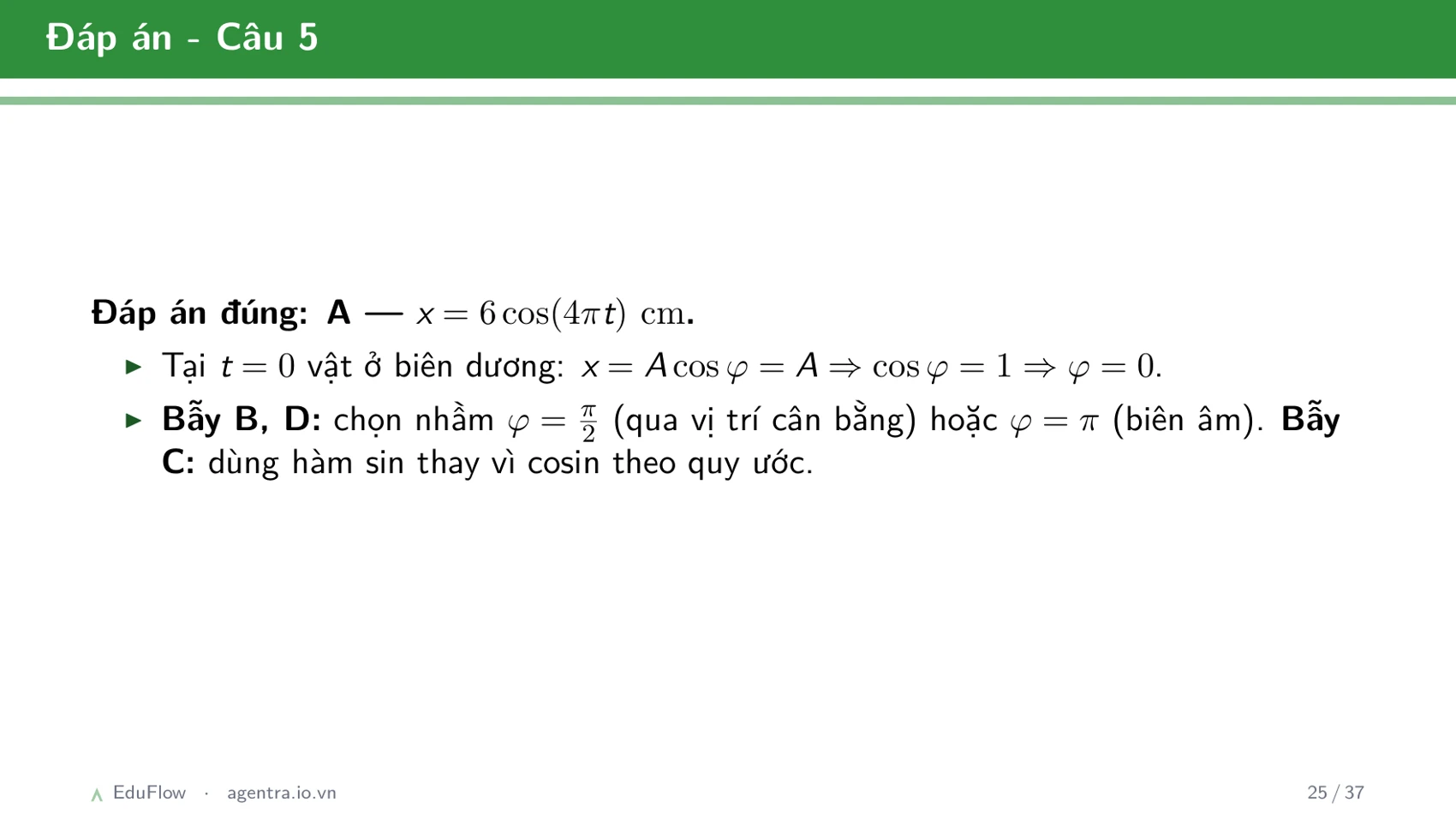 Dao động điều hòa và các đại lượng đặc trưng — slide 25