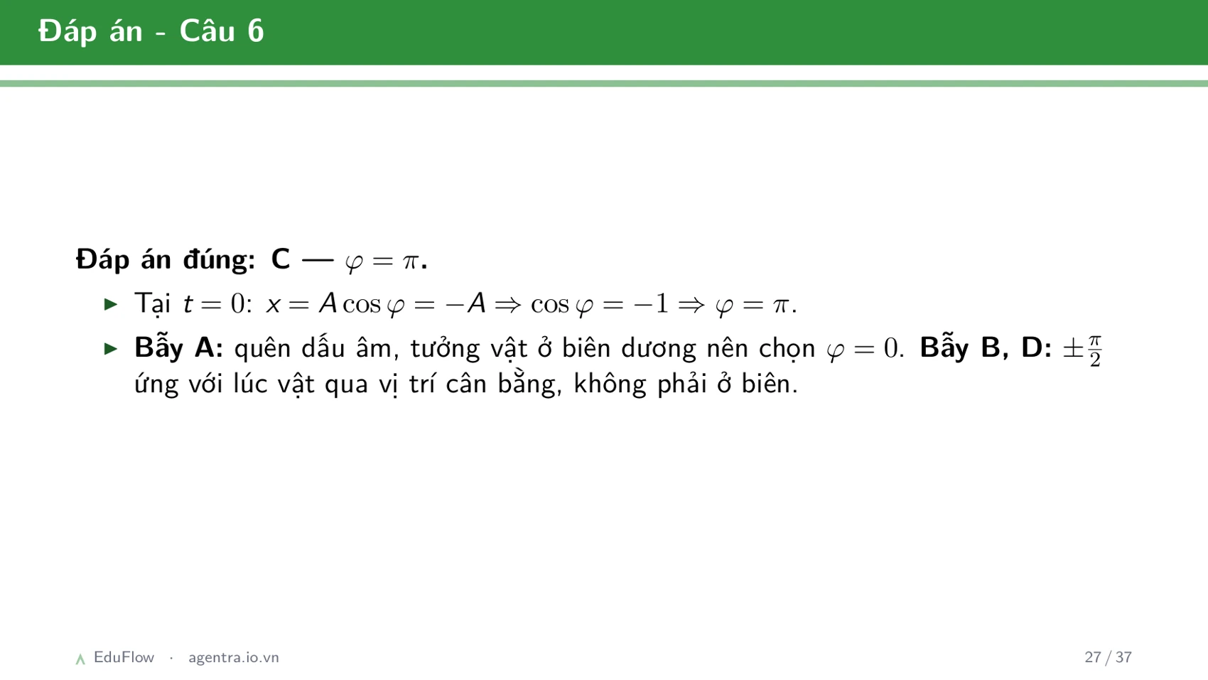 Dao động điều hòa và các đại lượng đặc trưng — slide 27