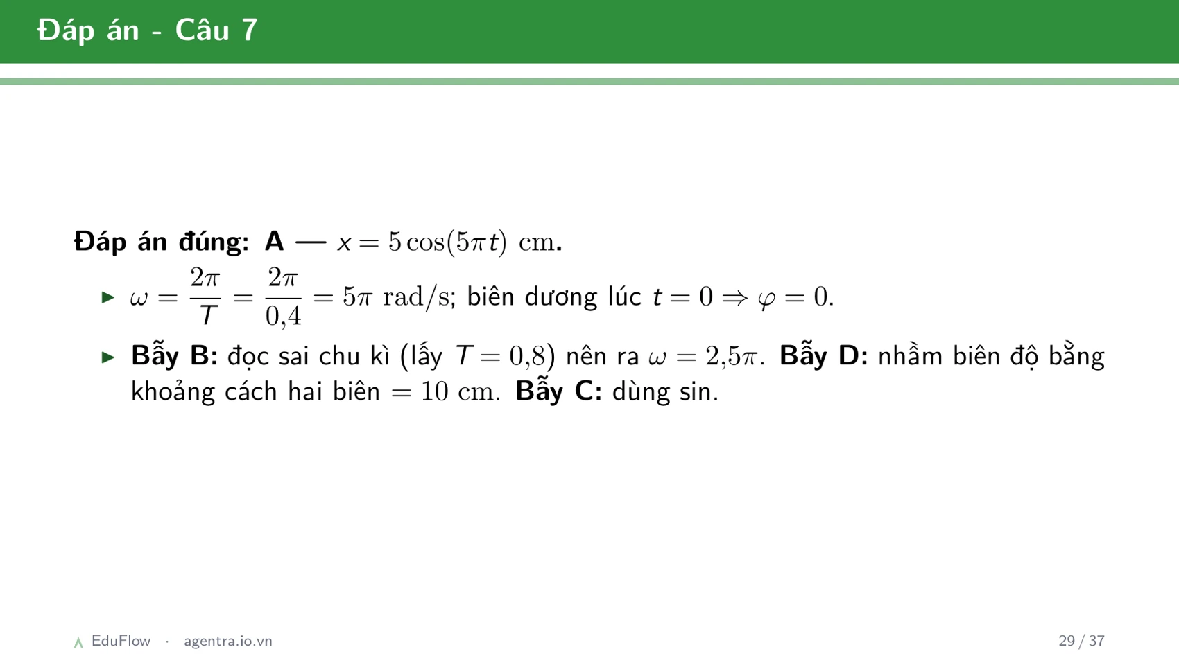 Dao động điều hòa và các đại lượng đặc trưng — slide 29