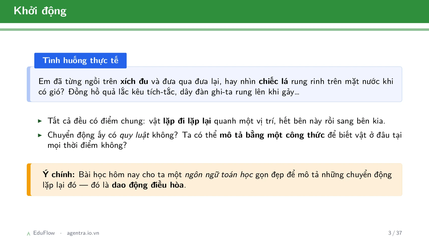 Dao động điều hòa và các đại lượng đặc trưng — slide 3