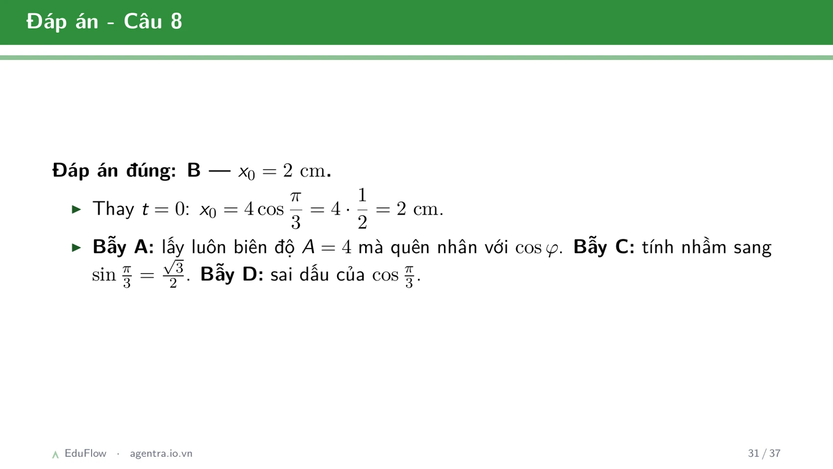 Dao động điều hòa và các đại lượng đặc trưng — slide 31