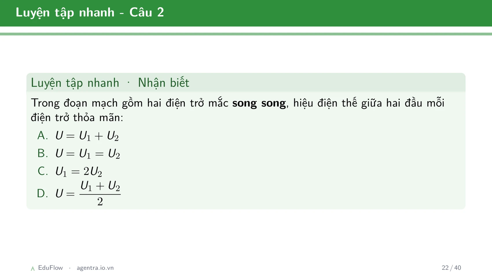 Thấu kính và ảnh của vật qua thấu kính — slide 22