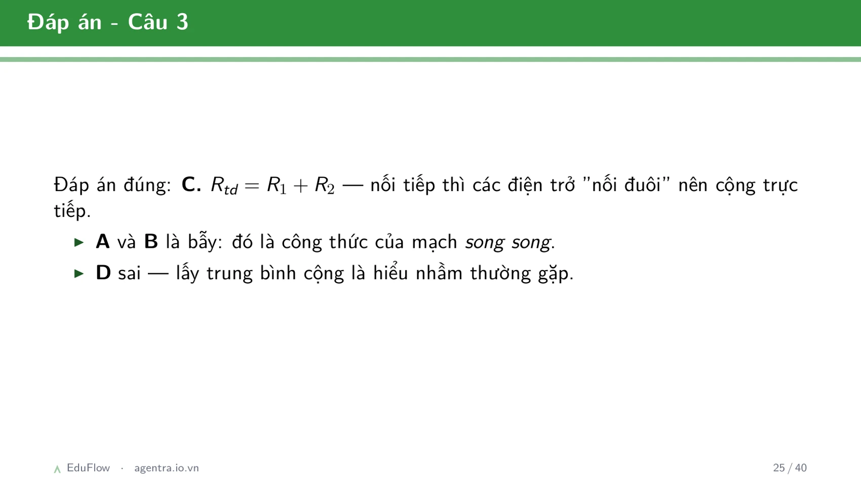 Thấu kính và ảnh của vật qua thấu kính — slide 25