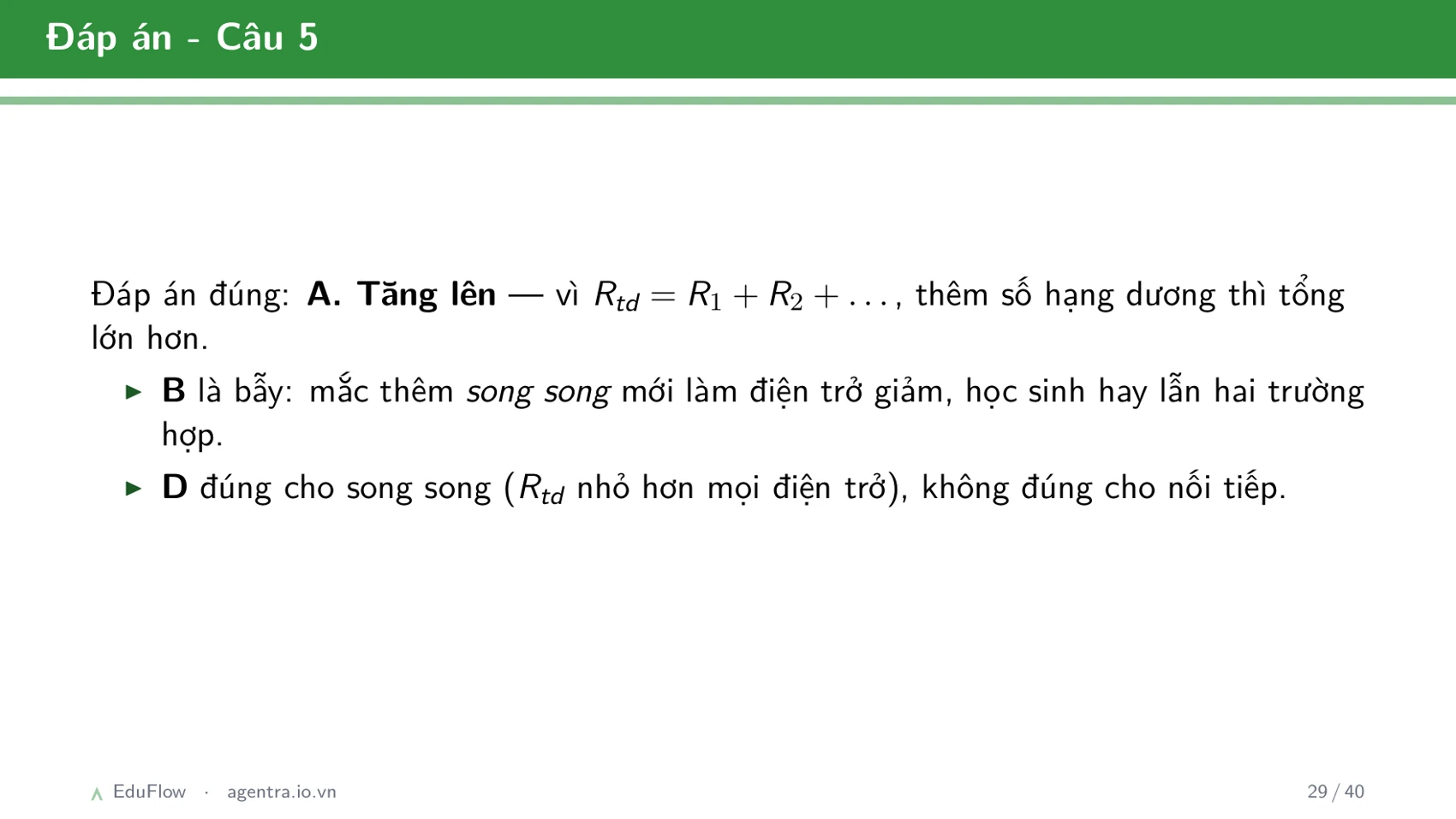 Thấu kính và ảnh của vật qua thấu kính — slide 29