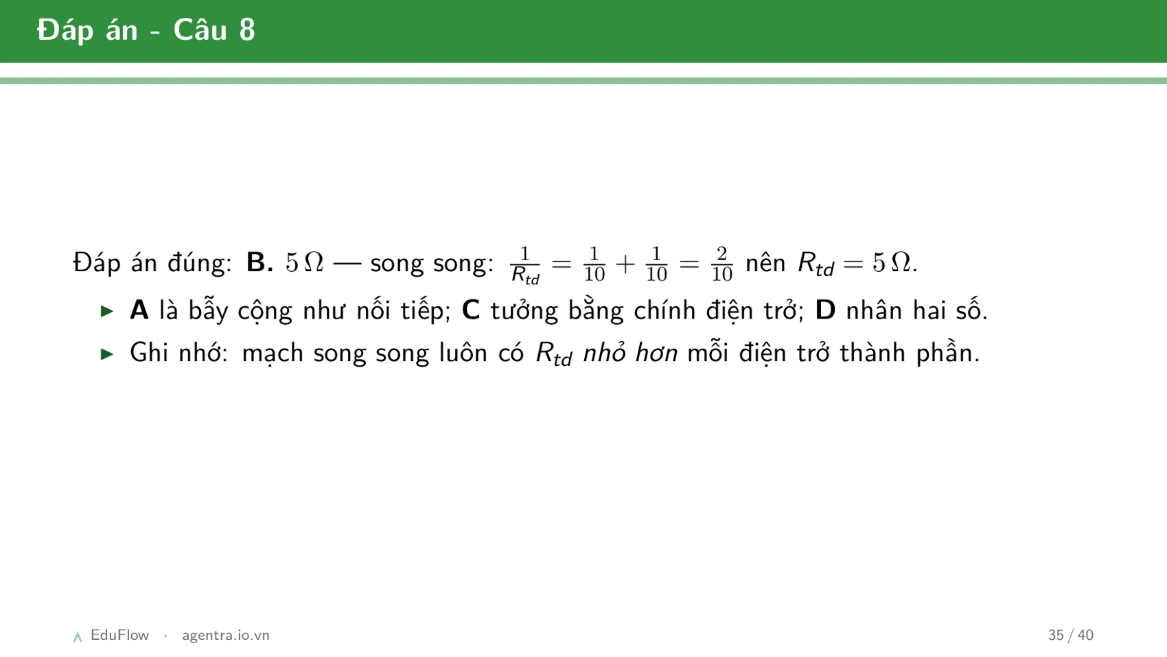 Thấu kính và ảnh của vật qua thấu kính — slide 35