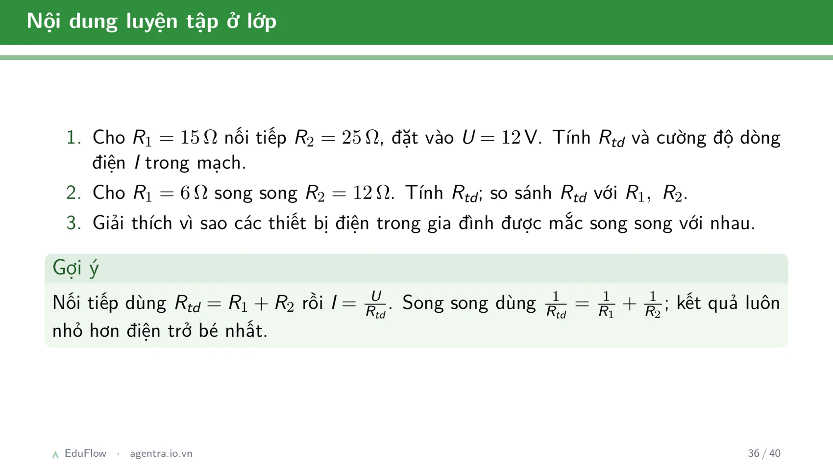 Thấu kính và ảnh của vật qua thấu kính — slide 36