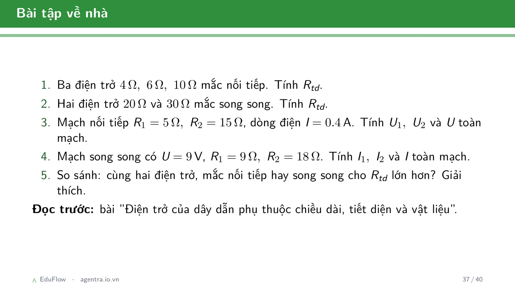 Thấu kính và ảnh của vật qua thấu kính — slide 37