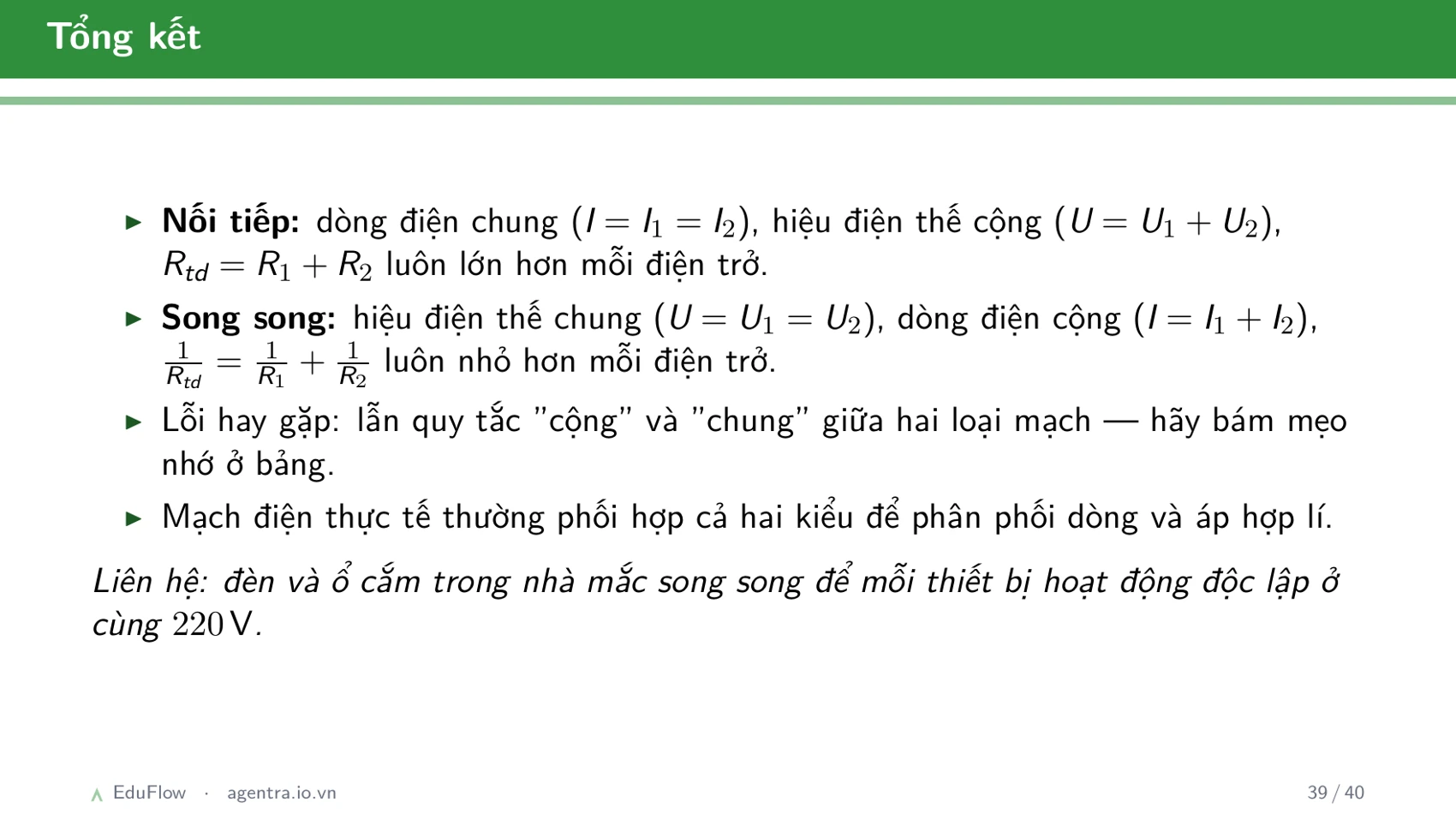 Thấu kính và ảnh của vật qua thấu kính — slide 39